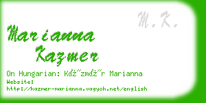 marianna kazmer business card